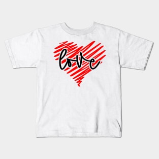 Love Heart Coloured Kids T-Shirt